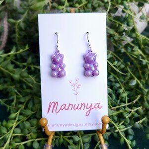 Adorable Handmade Gummy Bear Earrings